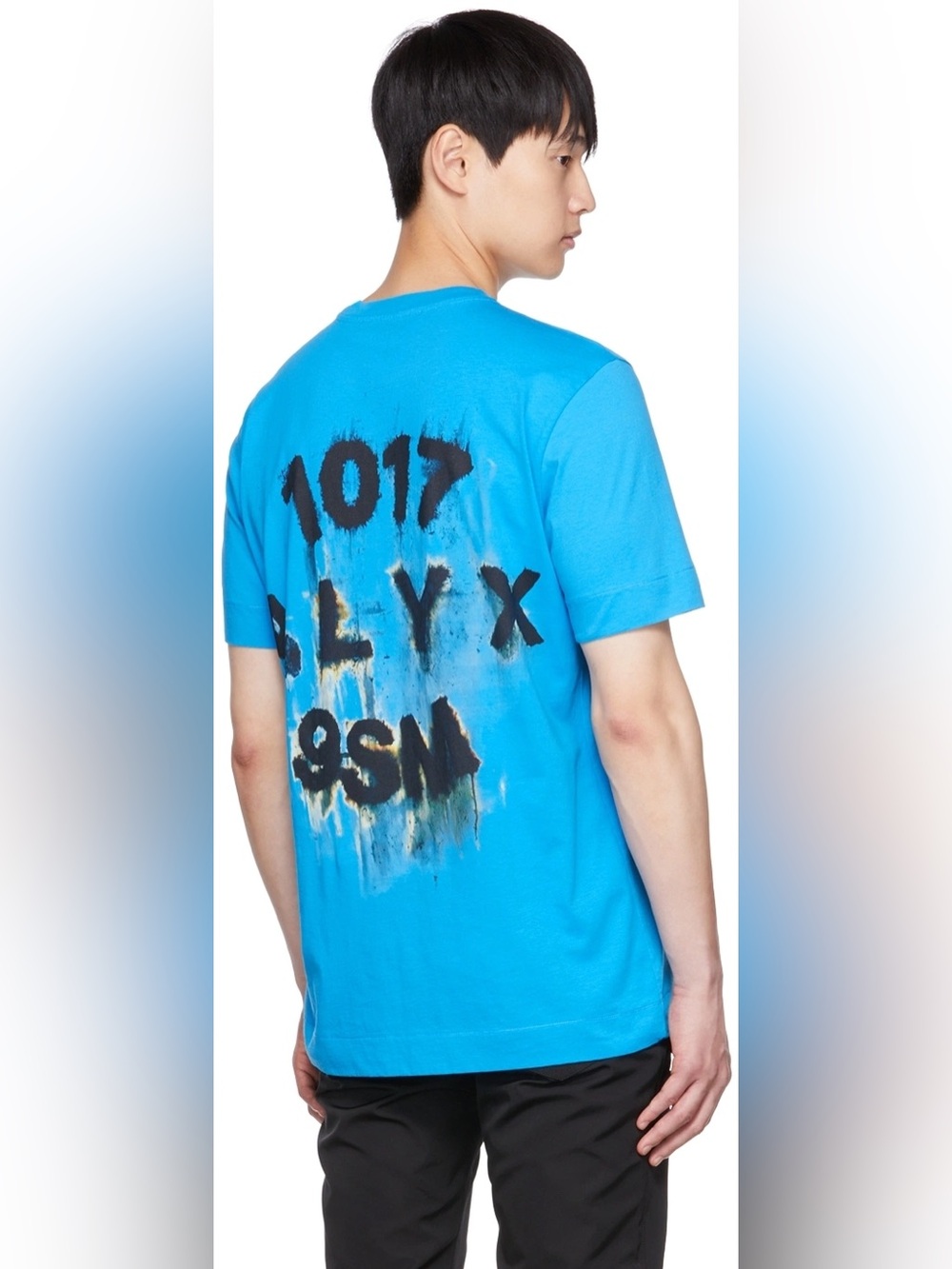 1017 ALYX 9SM Bright Blue Short Sleeve Tee with Graphic - XS
